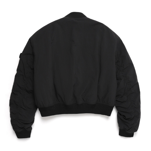 Женский короткий пуховик-бомбер N244WPD020 Carbon Black