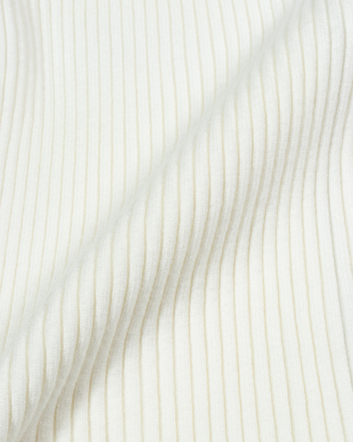 Ribbed Mock Neck Zip-Up (IVORY)