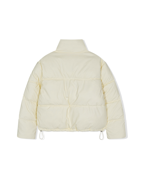 Glossy pu-leather Puffer (IVORY)