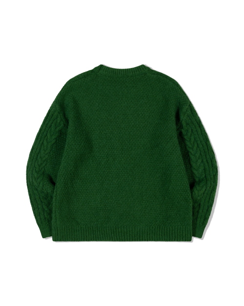 Classic Cable Трикотаж Top (GREEN)