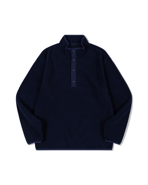 Half-Button Флис Pullover (NAVY)