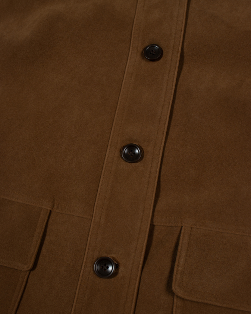 Vintage Замша Utility Пальто (BEIGE)