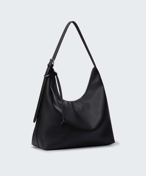 WOMENS SLOUCHY SHOULDER BAG [BLACK]