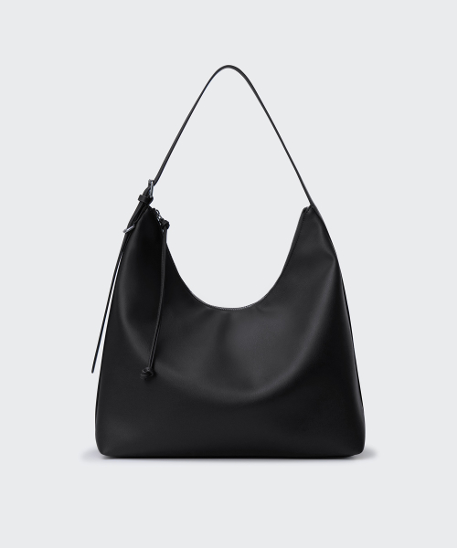 WOMENS SLOUCHY SHOULDER BAG [BLACK]