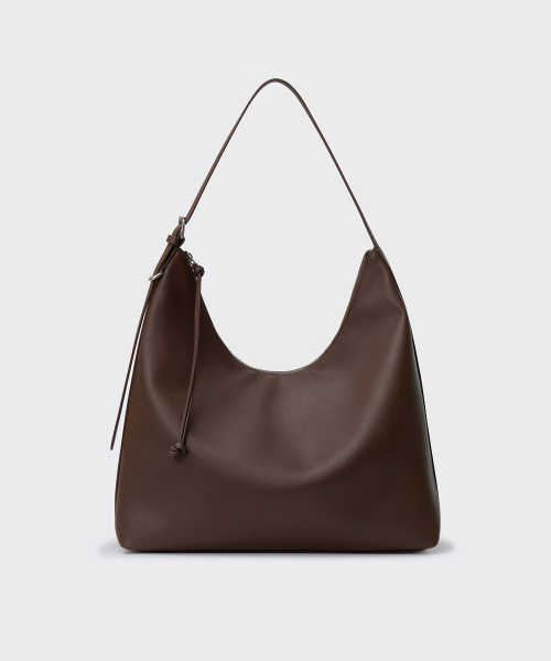 WOMENS SLOUCHY SHOULDER BAG [BROWN]