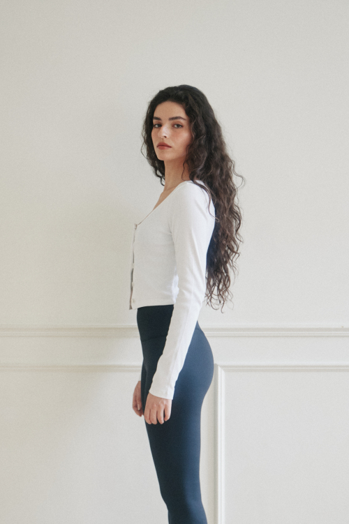 Кроп-кардиган Clarte Organic White
