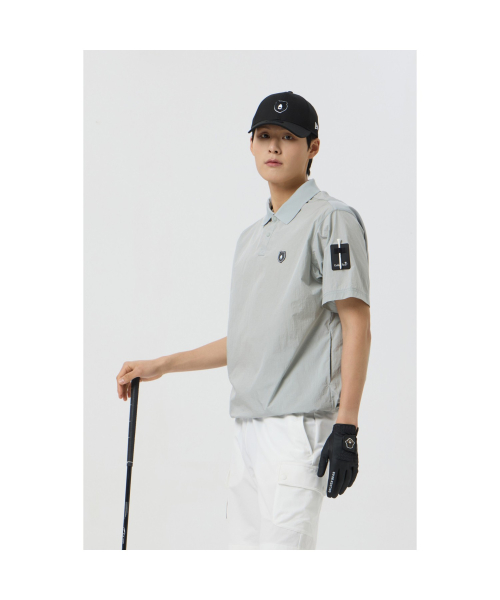 Ribstop 1/2 Sleeves Collar Sweatshirt_G4TAM25171GYX