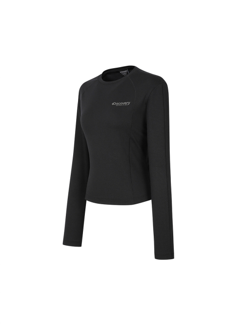 Женская быстросохнущая футболка с длинным рукавом (BLACK)