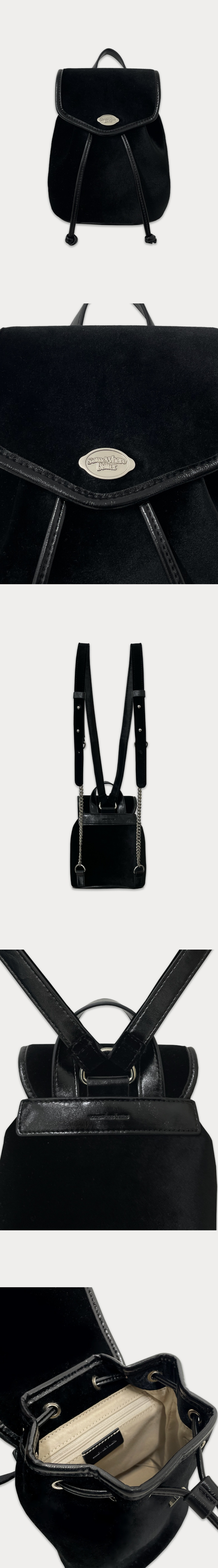 ★SOMEWHERE BUTTER.★ Velvet Mini Fle Backpack Velvet Black MUSINSA | SOMEWHEREBUTTER Velvet Mini Fle Backpack - Velvet