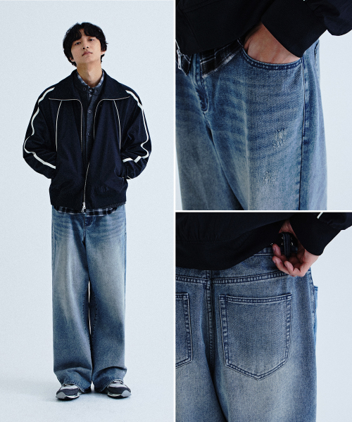Широкие джинсы All Day_Vintage Blue
