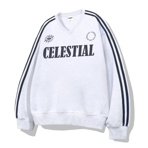 Оверсайз свитшот V-neck Celestial Track 3 Color [ULZV_0012]