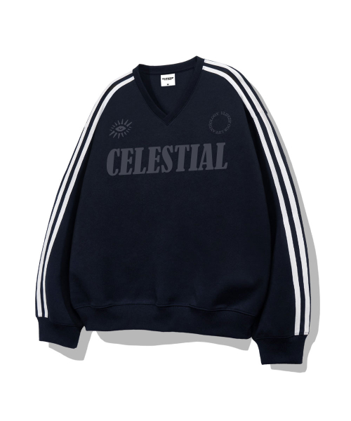 Оверсайз свитшот V-neck Celestial Track 3 Color [ULZV_0012]