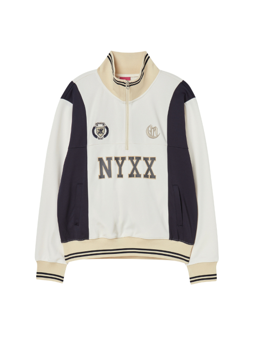 APLIQUE логотип HALF ZIP-UP айвори