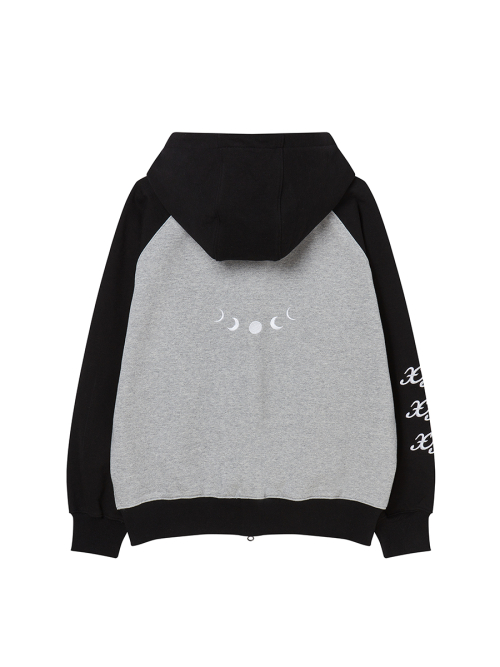 COLOR BLOCK FLOW HOOD ZIP-UP черный