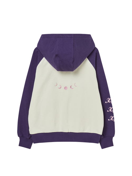 COLOR BLOCK FLOW HOOD ZIP-UP PURPLE
