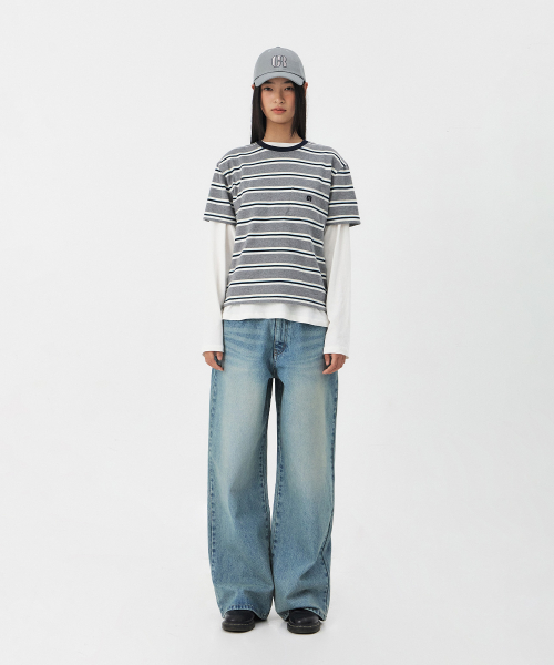 LID высокий талия DENIM брюки [2COLORS]