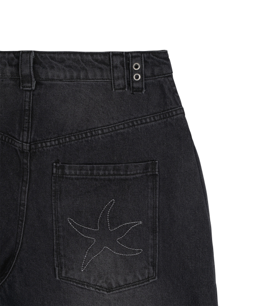 TCM starfish denim pants (black)