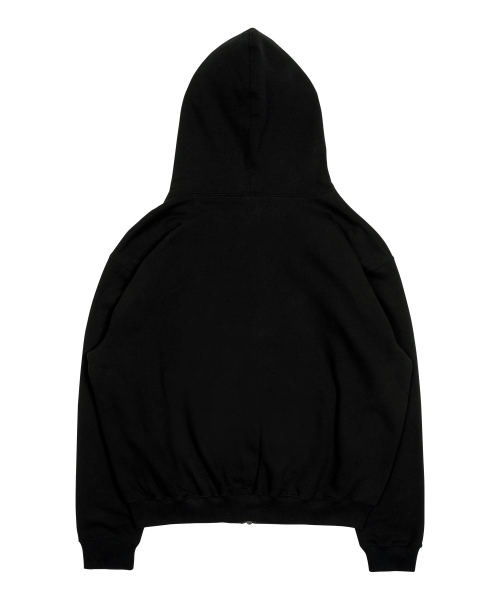 TCM ethnic hooded zip-up (black)
