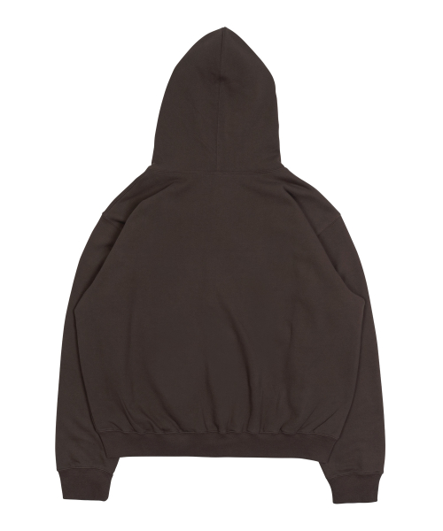 TCM ethnic hooded zip-up (brown)