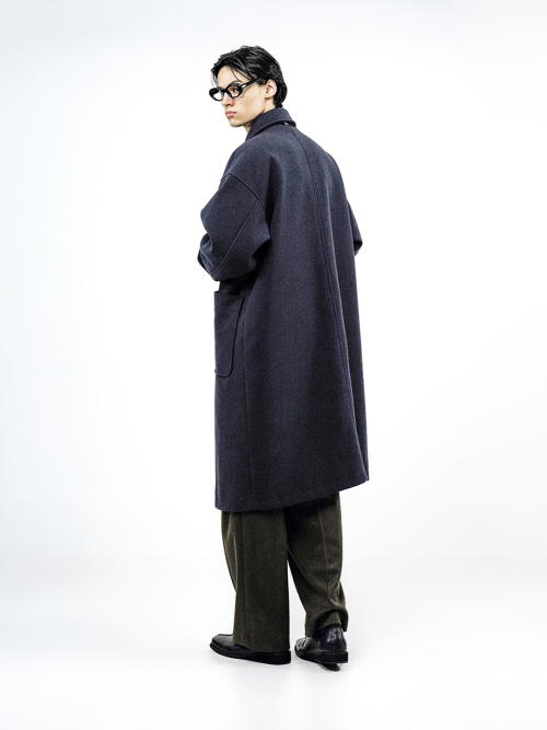 Oversized Snap Duffel Coat - Navy /W244OT01NY-M