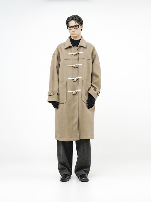 Oversized Snap Duffel Coat - Beige /W244OT01BE-M