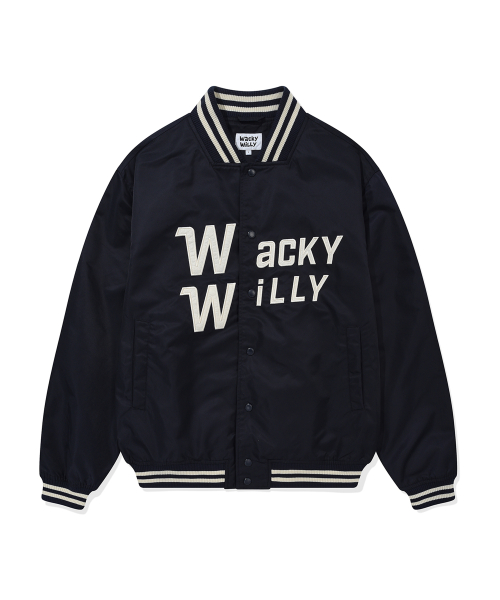 Нейлоновая графическая varsity куртка — Dark Navy