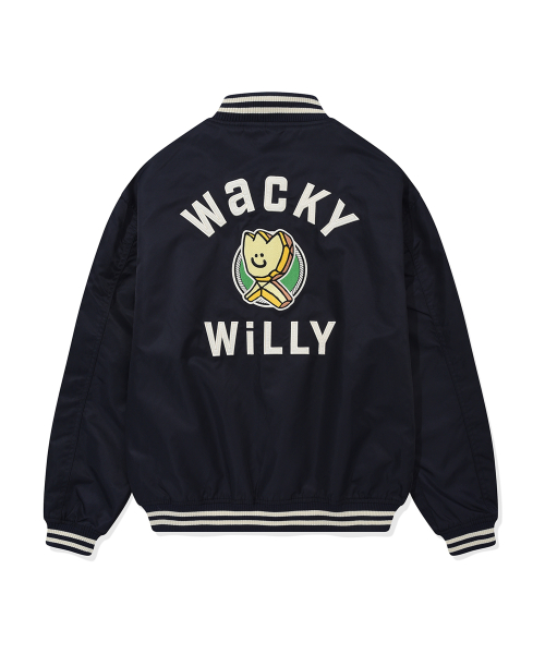 Нейлоновая графическая varsity куртка — Dark Navy