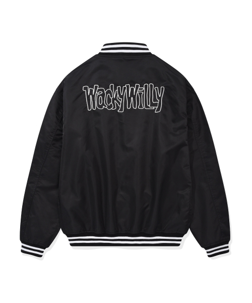 Нейлоновый бомбер varsity, Black