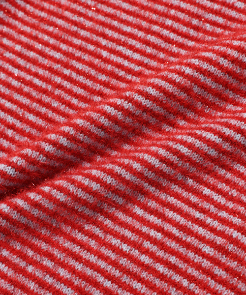 STRIPE COLLAR L/S KNIT TEE_RED(NG2FSUK640A)