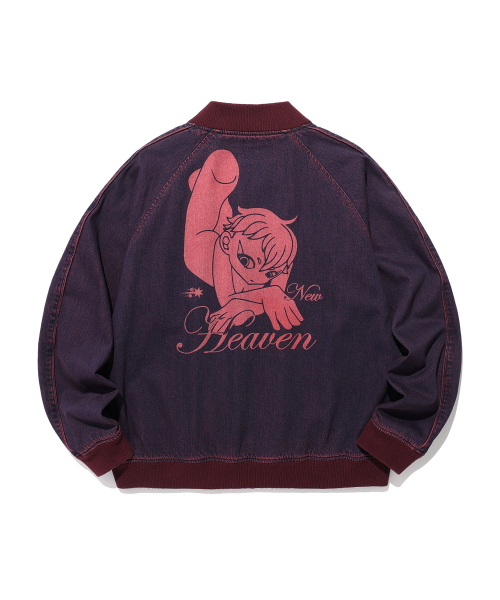 NEW HEAVEN DENIM SOUVENIR JACKET_RED(NG2FSUJ201A)