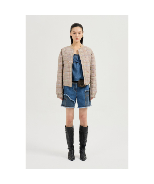 Emblem Quilting Check Padded Jumper (multi color) LFUCS25115XXX