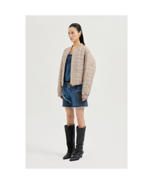 Emblem Quilting Check Padded Jumper (multi color) LFUCS25115XXX