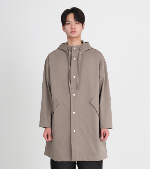 Дождевик-парка с капюшоном 3color (KHAKI GRAY)