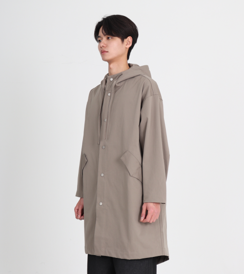 Дождевик-парка с капюшоном 3color (KHAKI GRAY)