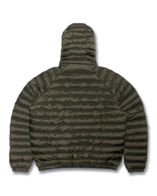 Geometric Logo Light Weight Puffer Jacket - Olive
