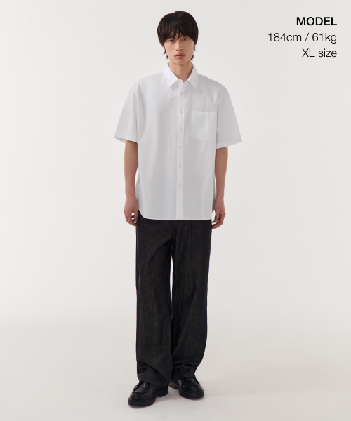 Relaxed Oxford Short Sleeve Shirt [White] thumbnail 5