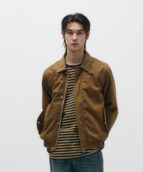 Хлопковый бомбер-харрингтон_Beige
