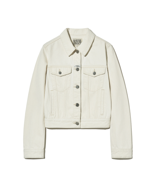 W DENIM TRUCKER JACKET ecru