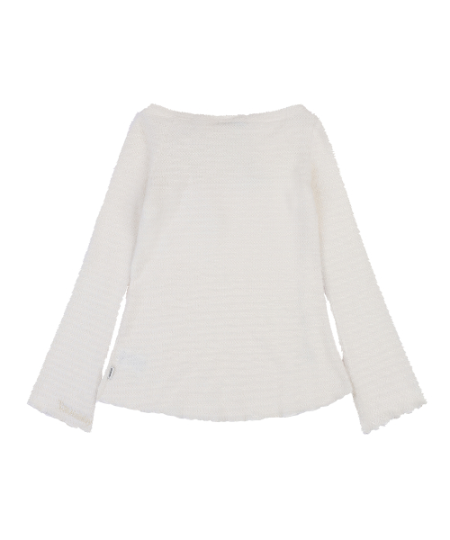 BOATNECK LACE-UP KNIT [IVORY]