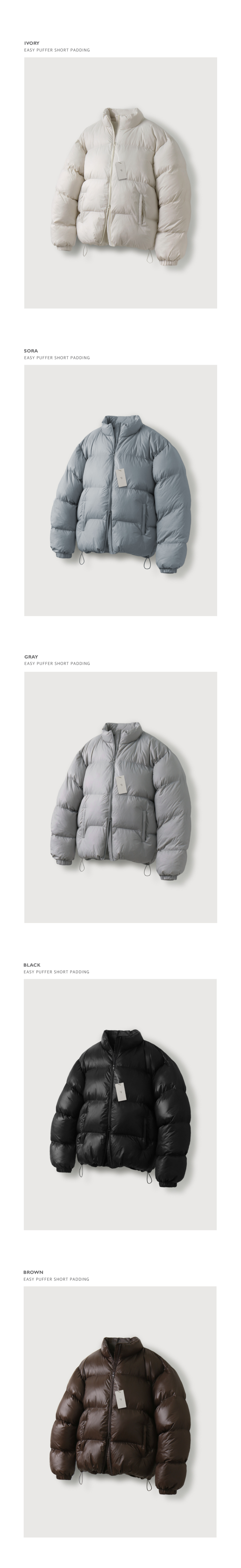 MUSINSA | MOOD INSIDE Easy Puffer Short Padding_5Color