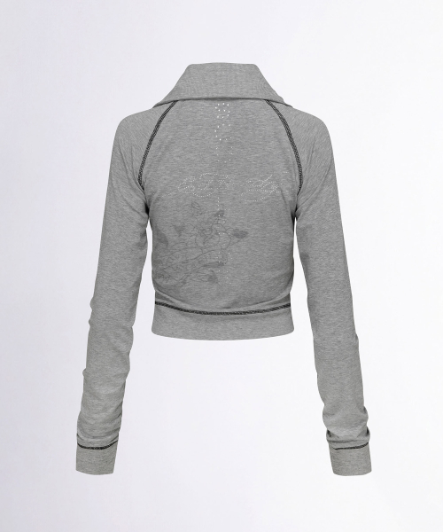 [Sculptor X Ed Hardy] Jersey Track Zip-Up Melange Gray