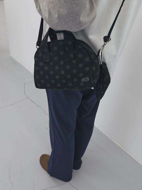 Dotted Small Hand Bag (Black)