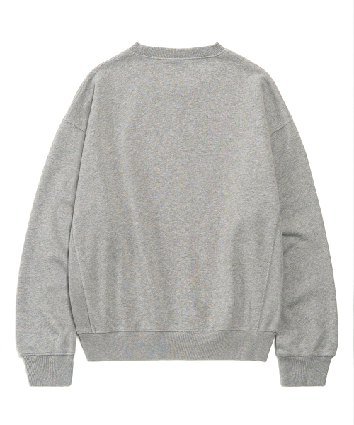 VTG washed round рубашка (MELANGE GREY)