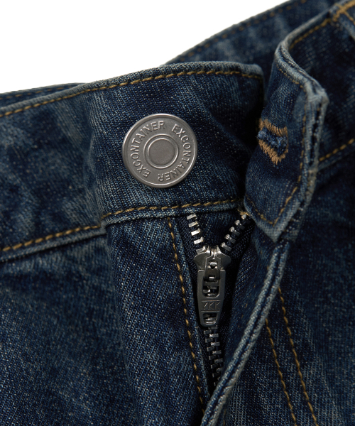 washed denim брюки (DEEP BLUE)