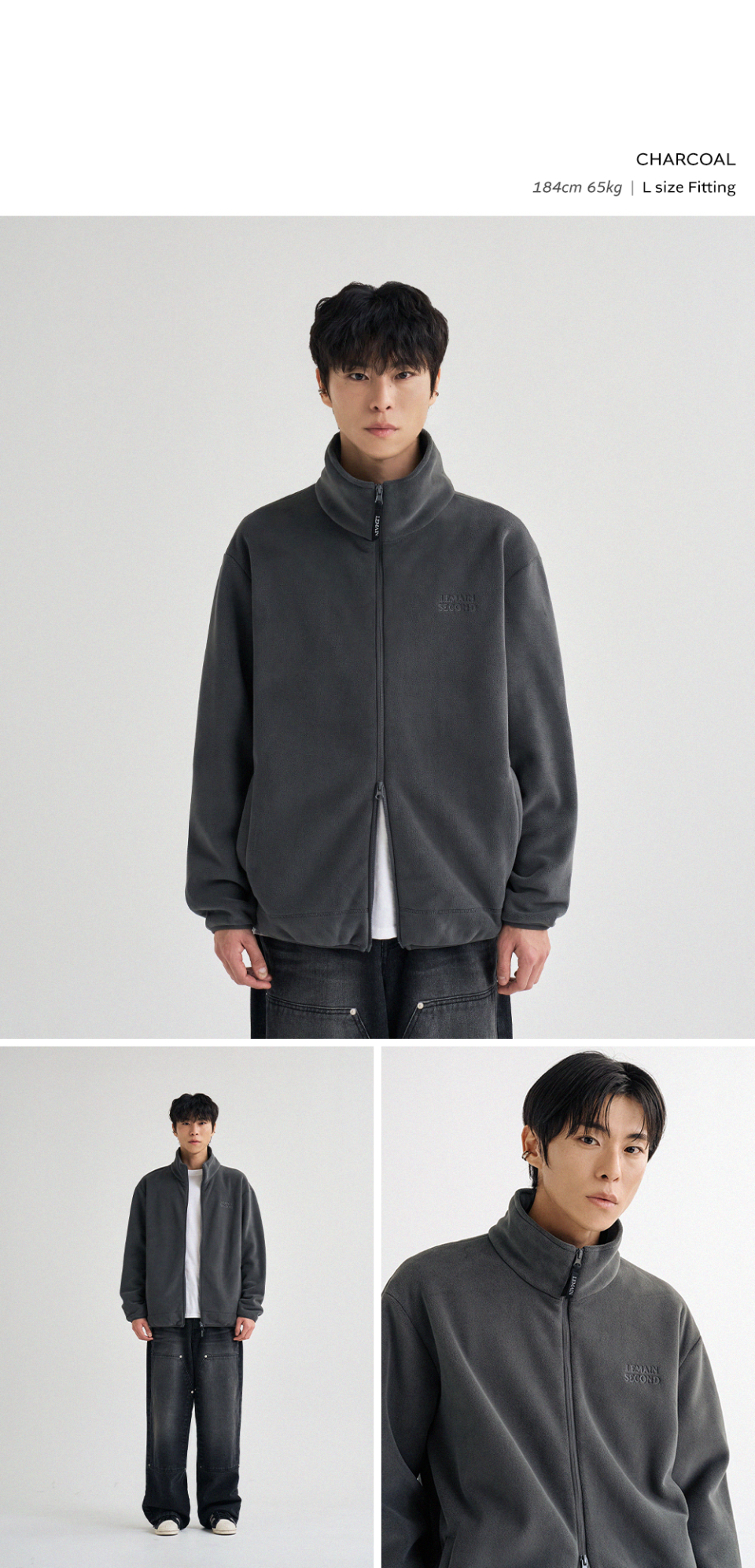 2WAY 오버핏 폴라플리스 집업 자켓_2COLOR 상세 이미지 6