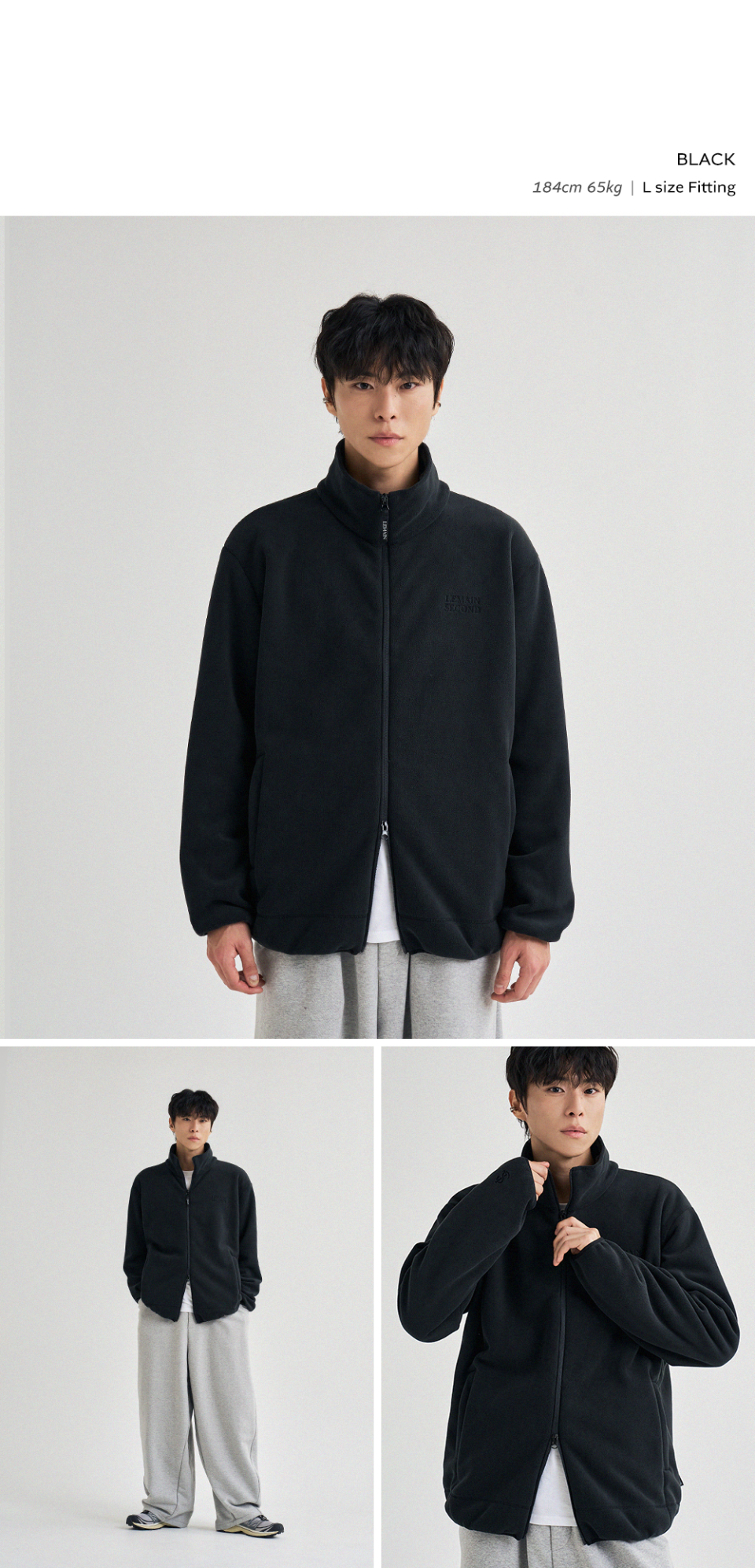2WAY 오버핏 폴라플리스 집업 자켓_2COLOR 상세 이미지 4