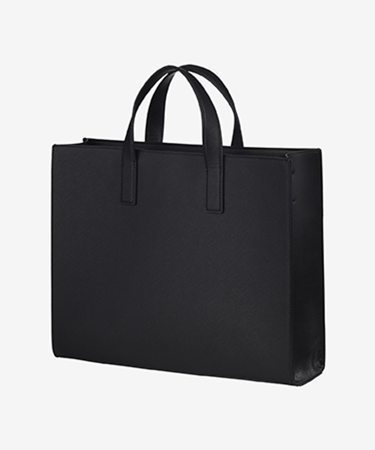 Leather brief tote bag