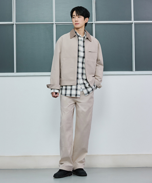 semi-wide oxford work pants - 2color