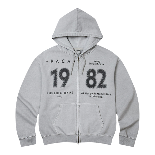 1982 Vintage Uniform hoodie zip up gray