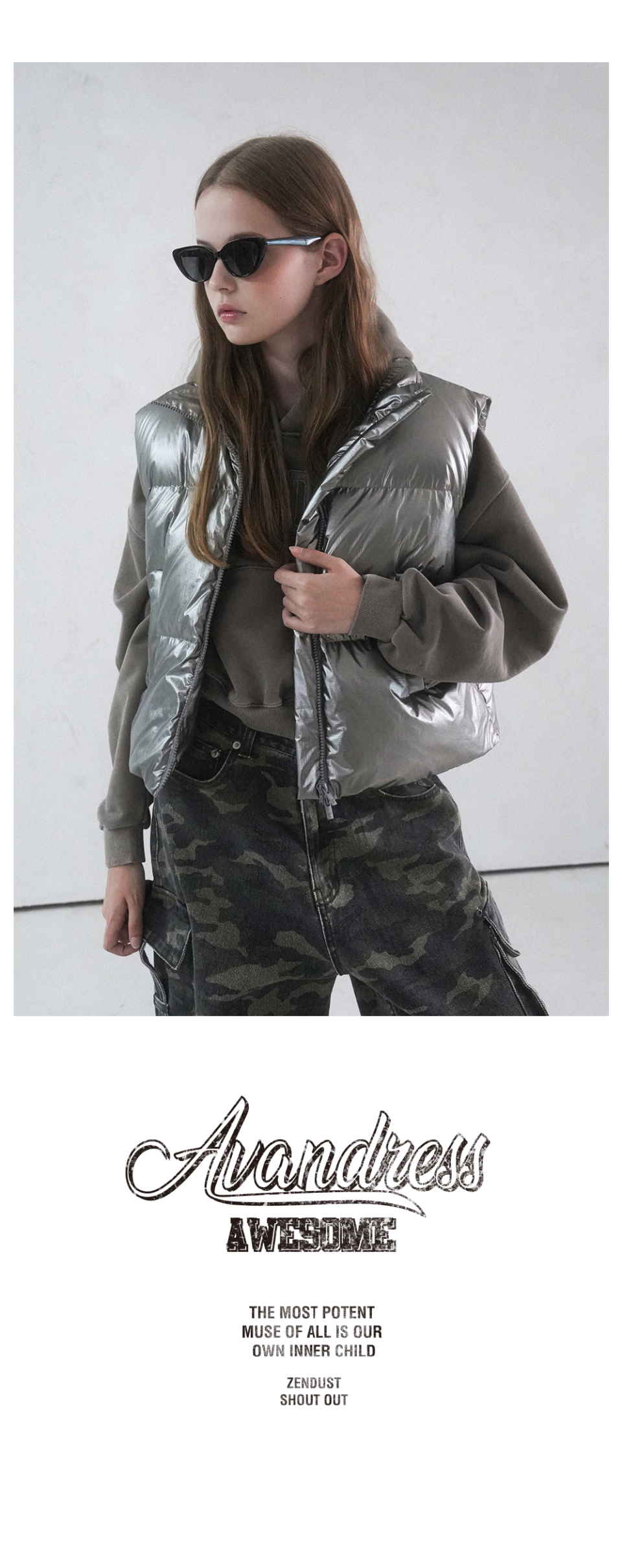 ダウンベスト AVANDRESS Siberia Duck Stella Crop Vest 5BNY127 MUSINSA | AVANDRESS Siberia Duck Stella Crop Vest BLACK